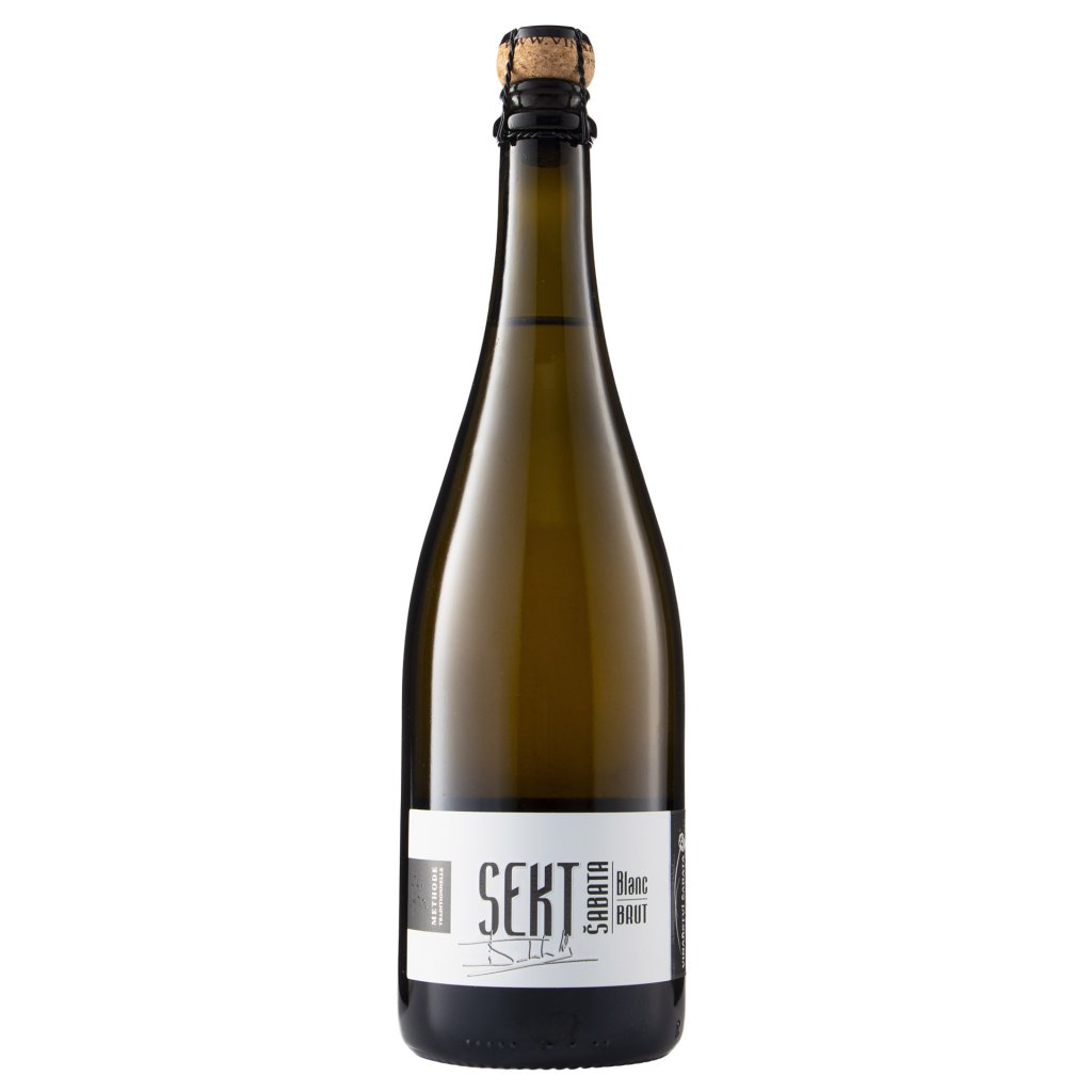 Sekt Šabata Blanc Brut 2015, suché, Vinařství Šabata