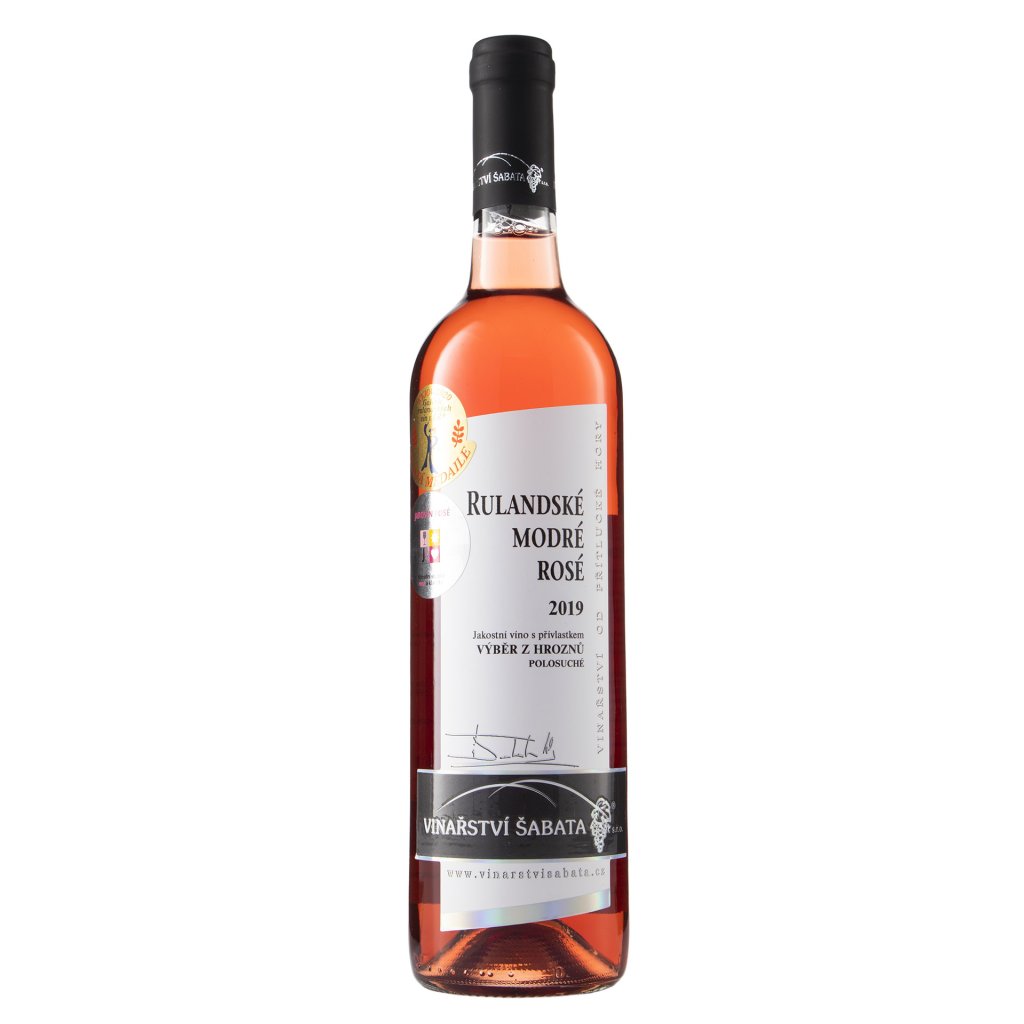 Rulandské modré Rosé 2019, polosuché, Vinařství Šabata