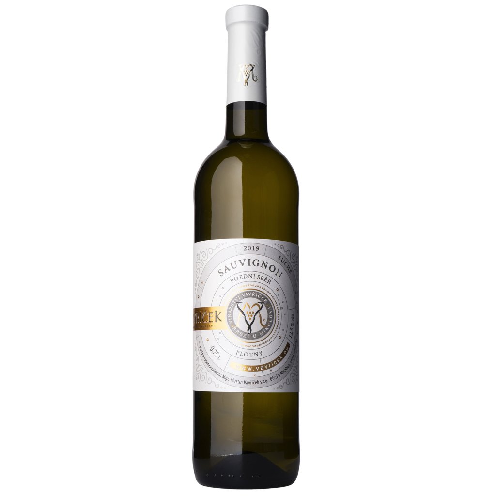 Sauvignon 2019, suché, Rodinné vinařství Vavříček