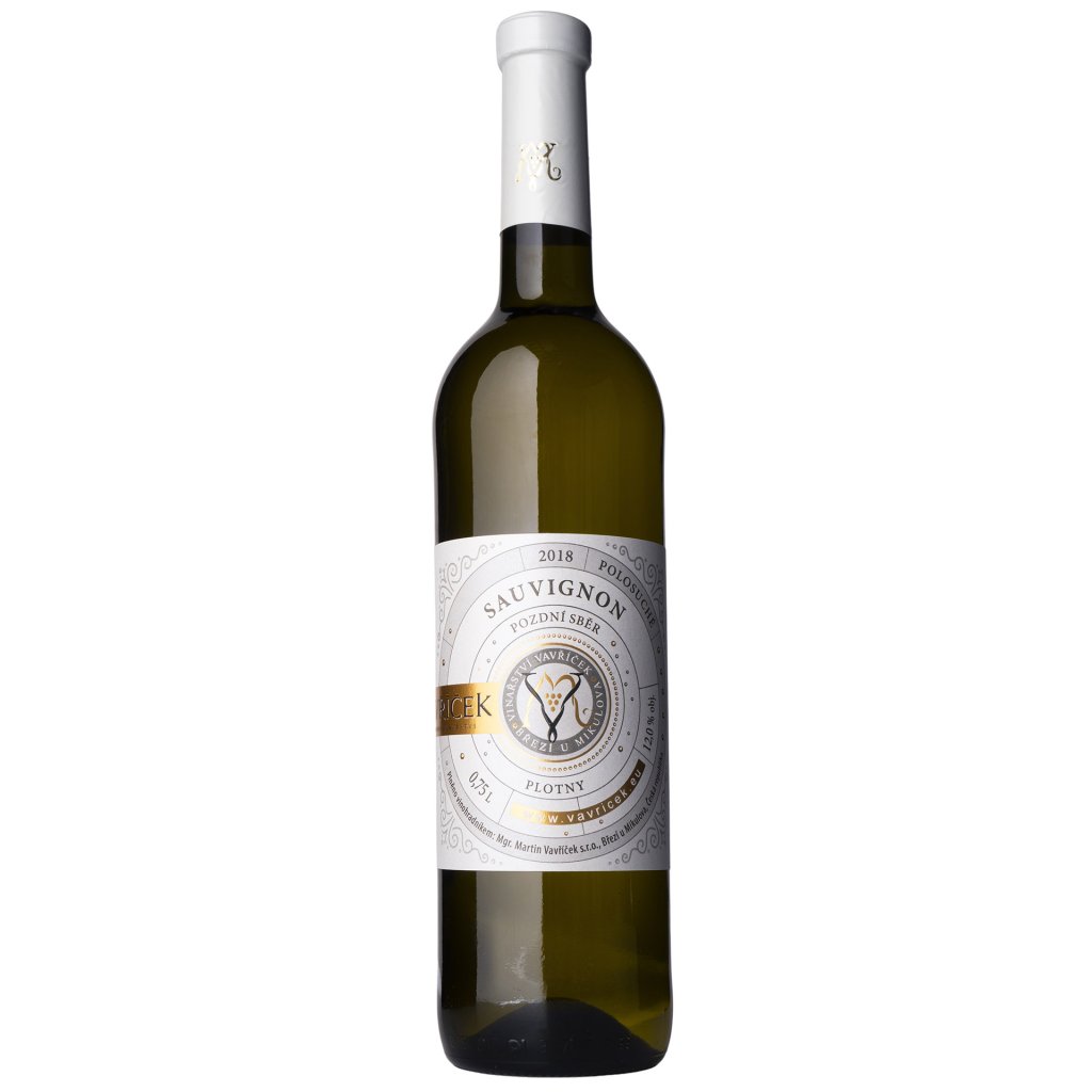 Sauvignon 2018, polosuché, Rodinné vinařství Vavříček