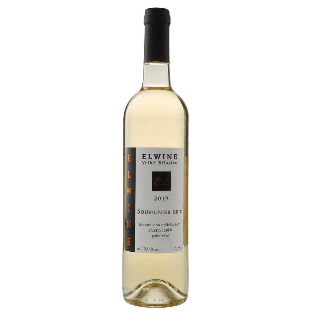 Souvignier gris 2019, polosladké, ELWINE Velké Bílovice