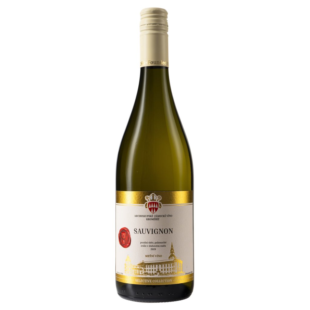 Sauvignon 2019, polosuché, Arcibiskupské zámecké víno Kroměříž