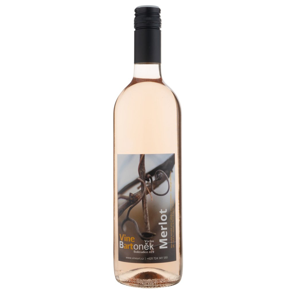 Merlot rosé 2021, polosuché, Vineart Bartoněk