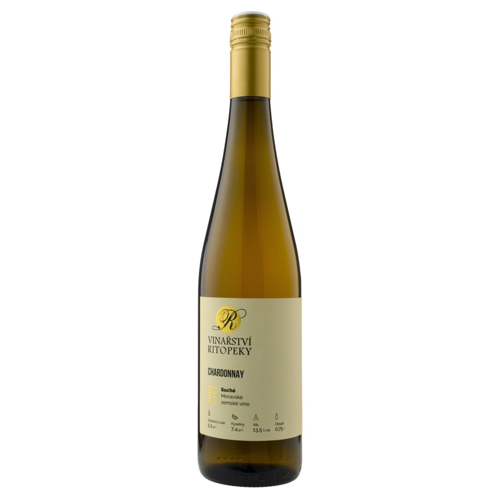 Chardonnay 2021, suché, Vinařství Ritopeky