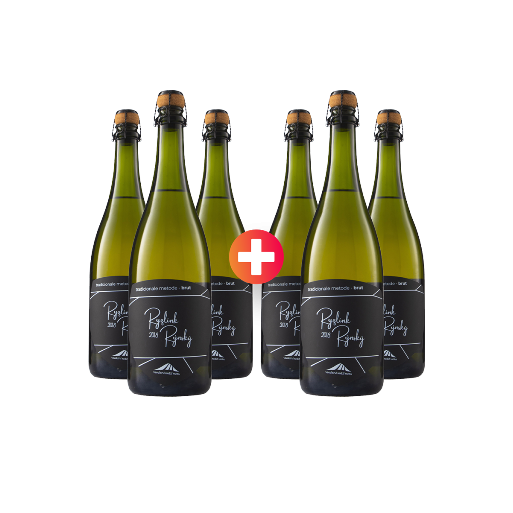 3 + 3  ZADARMo  Sekt Ryzlink rýnský Brut 2018, suché, Vinařství Kněží hora